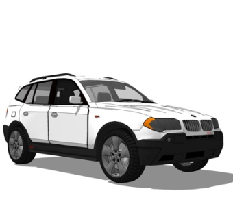 现代SUV汽车su模型