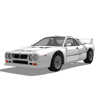 现代小汽车su模型