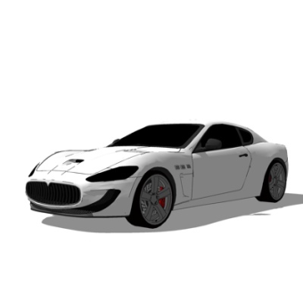 现代小跑车su模型