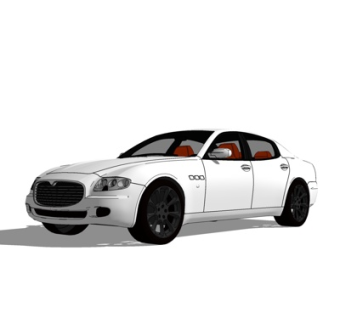 现代小汽车su模型