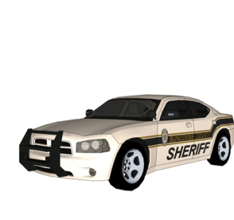 现代警车su模型