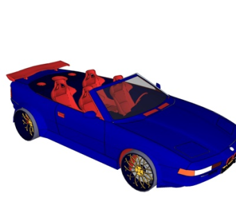 现代跑车su模型