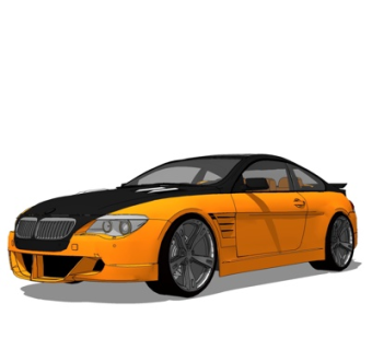 现代宝马跑车su模型