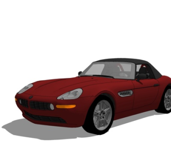 现代小跑车su模型