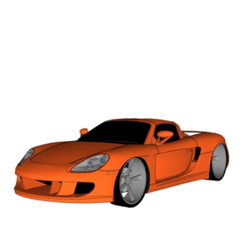 现代小跑车su模型