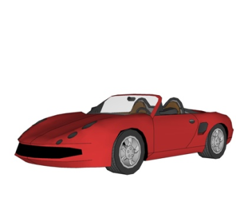 现代小跑车su模型