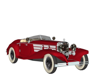 现代老爷车su模型