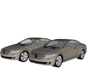 现代奔驰汽车su模型