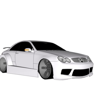 现代奔驰跑车su模型