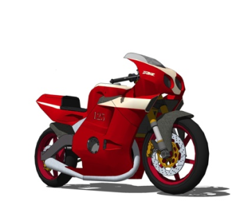 现代摩托车su模型