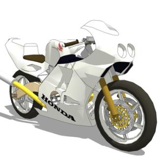 现代摩托车su模型