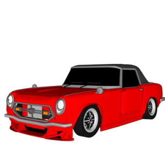 现代小汽车su模型