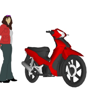 现代摩托车su模型