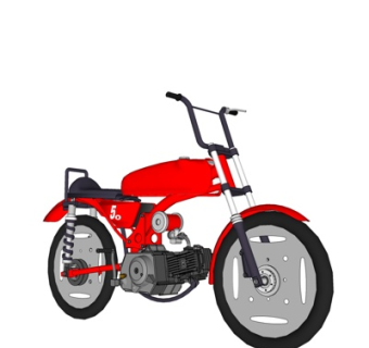 现代摩托车su模型