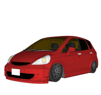 现代小汽车su模型