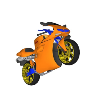 现代摩托车su模型