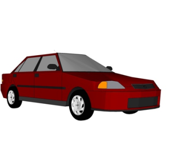 现代小汽车su模型