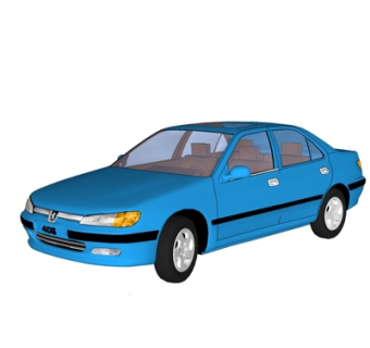 现代标致汽车su模型