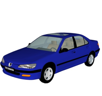 现代标致汽车su模型