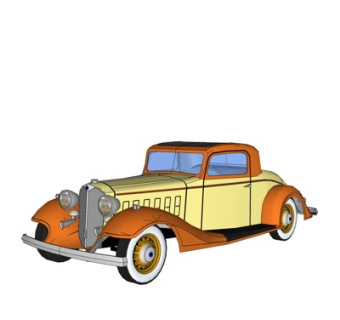 现代老爷车su模型