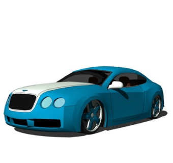 现代小跑车su模型