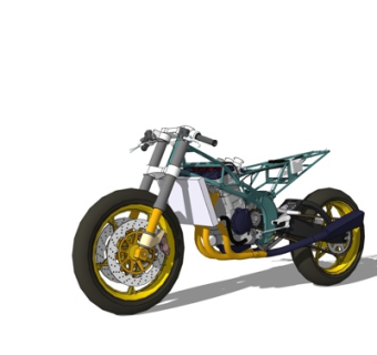 现代摩托车su模型