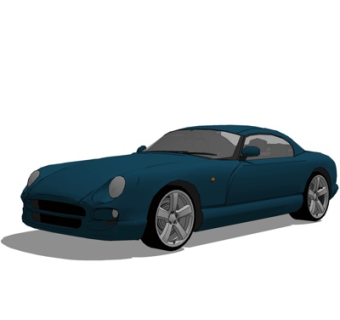 现代小跑车su模型