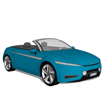 现代小跑车su模型