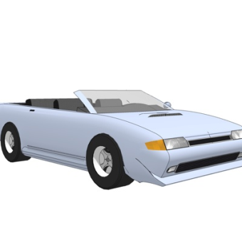 现代小跑车su模型