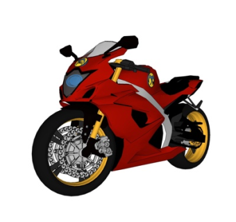 现代摩托车su模型