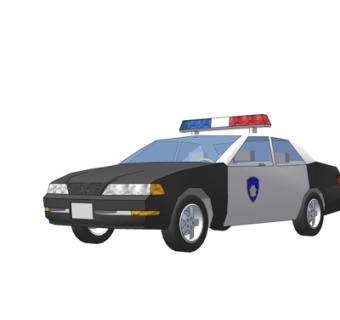 现代警车su模型