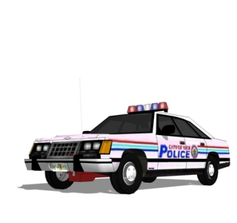 现代警车su模型