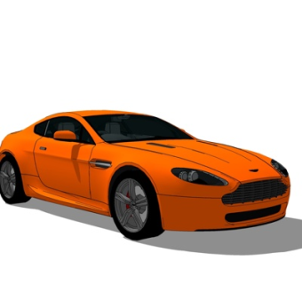 现代小跑车su模型