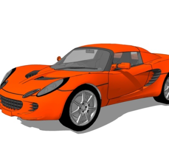 现代小跑车su模型