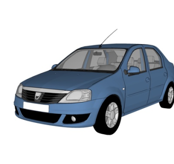 现代小汽车su模型