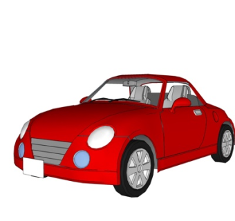 现代小汽车su模型