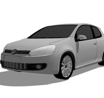 现代大众汽车su模型