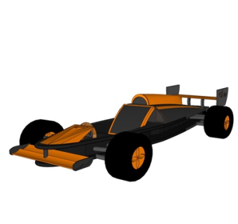 现代四驱车越野车su模型