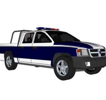 现代警车su模型