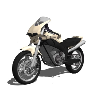 现代摩托车su模型