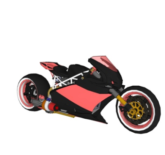 现代摩托车su模型