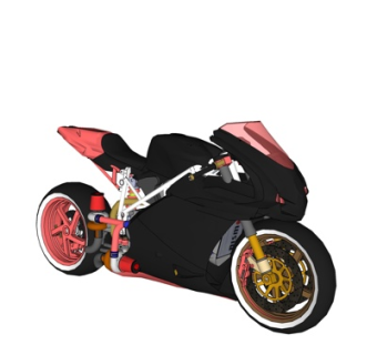 现代摩托车su模型