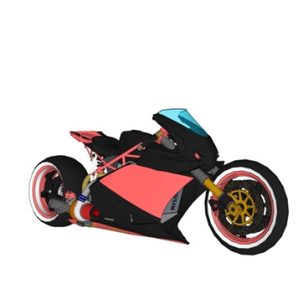 现代摩托车su模型