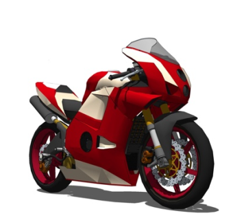 现代摩托车su模型