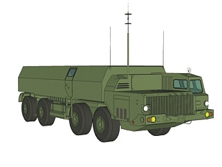 现代军事通讯车su模型