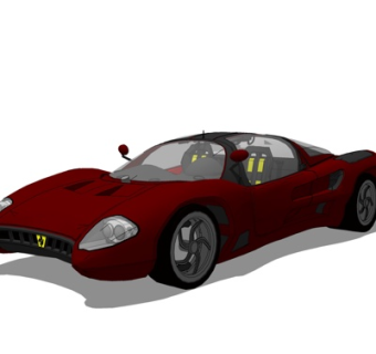 现代法拉利跑车su模型
