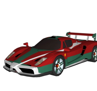 现代小跑车su模型