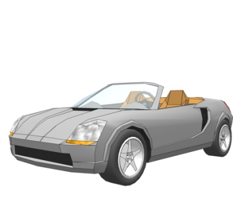 现代小跑车su模型