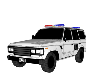 现代警车su模型