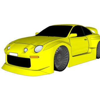 现代跑车su模型